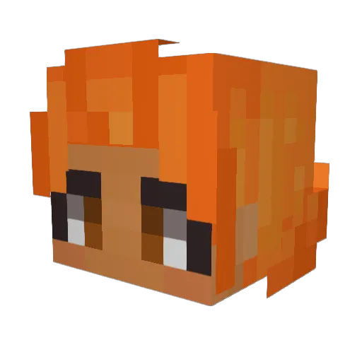 Juliaxe Minecraft avatar head, 3D render