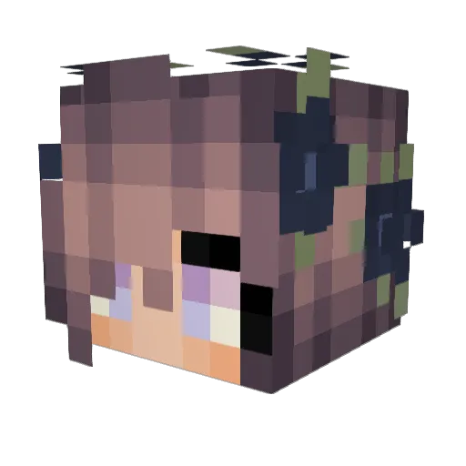 Julibean3 Minecraft avatar head, 3D render