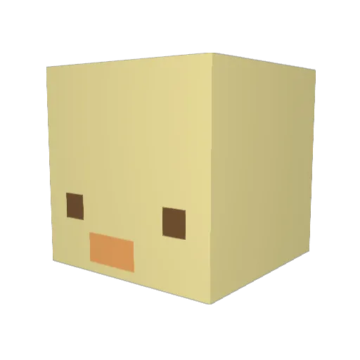 Julibean Minecraft avatar head, 3D render