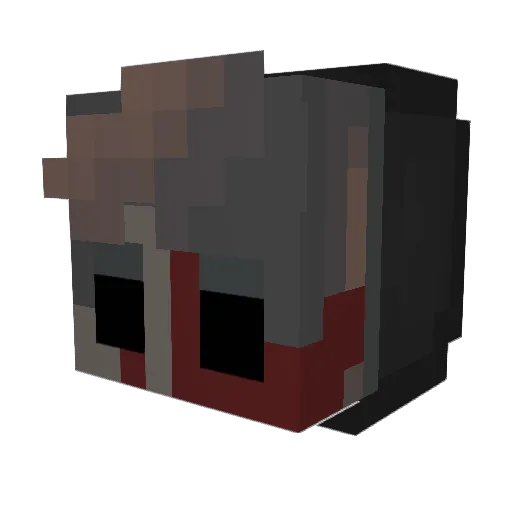 Julibtww Minecraft avatar head, 3D render