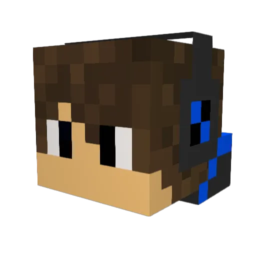 Julicraft14 Minecraft avatar head, 3D render