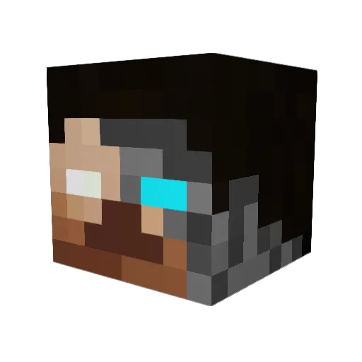JulicraftHH Minecraft avatar head, 3D render