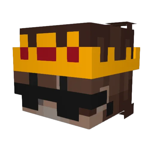 Julicrashi Minecraft avatar head, 3D render