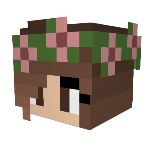 Julidoo Minecraft avatar head, 3D render