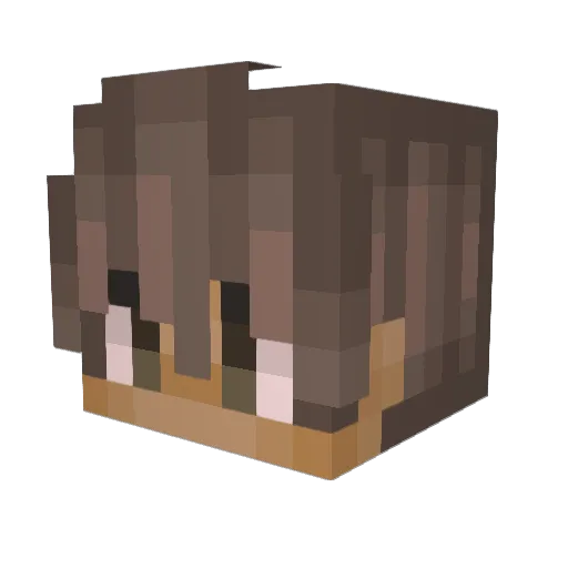 JulieAloha Minecraft avatar head, 3D render