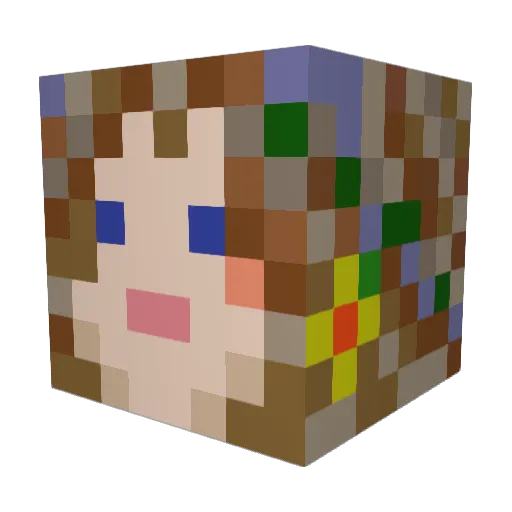 JulieBeans73 Minecraft avatar head, 3D render