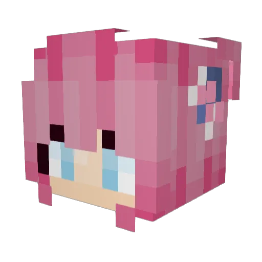 Julie_Playz Minecraft avatar head, 3D render