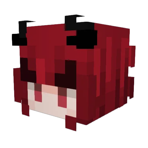 Juliealice Minecraft avatar head, 3D render