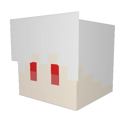 Juliebuny Minecraft avatar head, 3D render