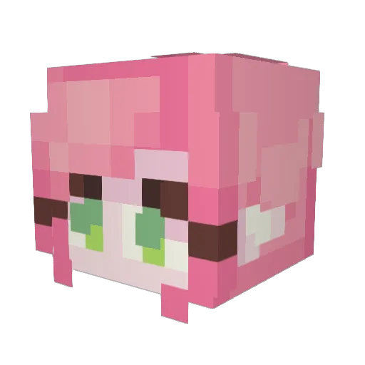 Julieeeeeeeee Minecraft avatar head, 3D render