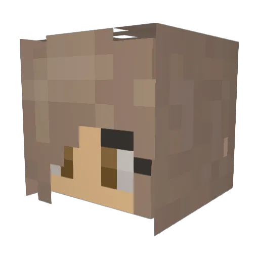 Juliejabz Minecraft avatar head, 3D render