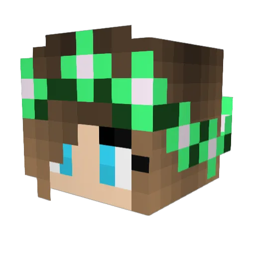 Julielovespie Minecraft avatar head, 3D render
