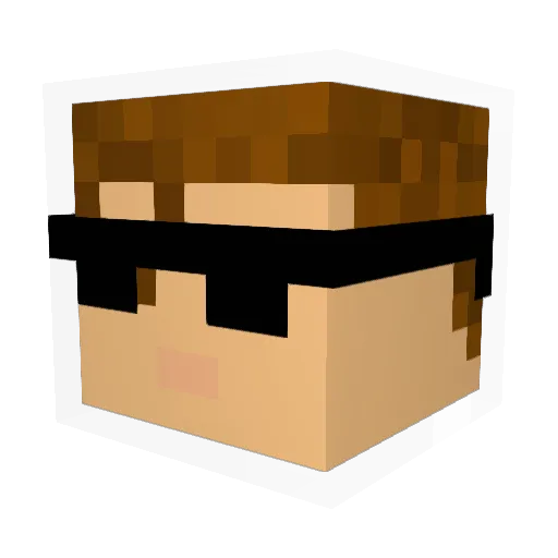 JulienDarkKnight Minecraft avatar head, 3D render