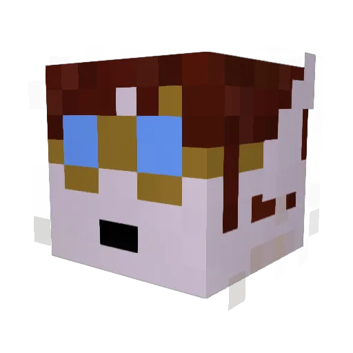 JulienT Minecraft avatar head, 3D render