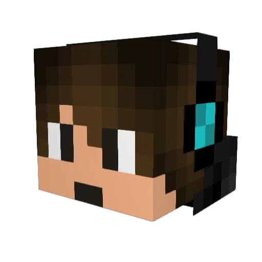 JulienX303 Minecraft avatar head, 3D render