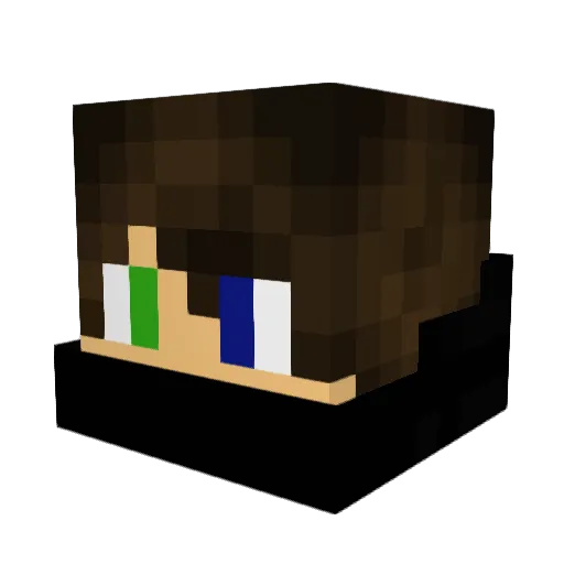Juliencc Minecraft avatar head, 3D render