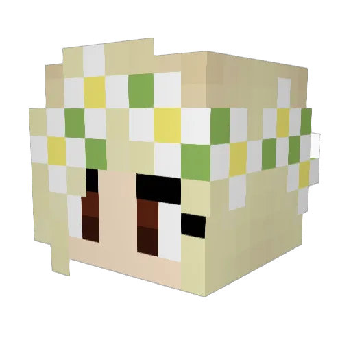 Julienes Minecraft avatar head, 3D render