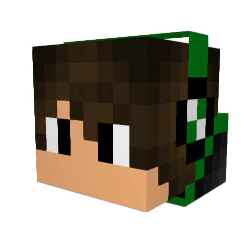 Julienfonok Minecraft avatar head, 3D render