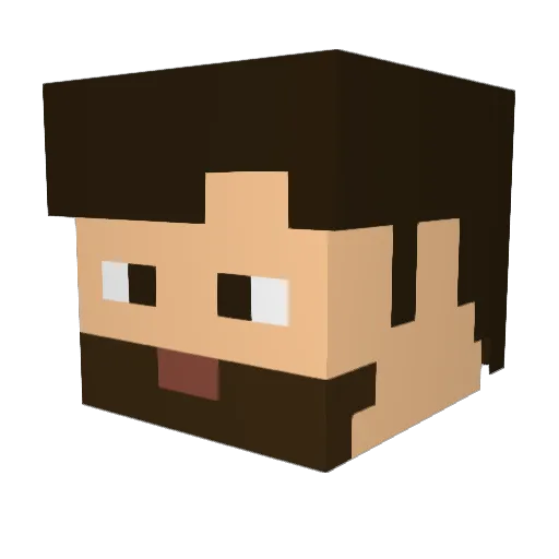 Juliennnnnn Minecraft avatar head, 3D render
