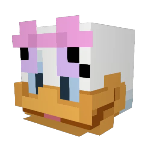 Julieswift Minecraft avatar head, 3D render