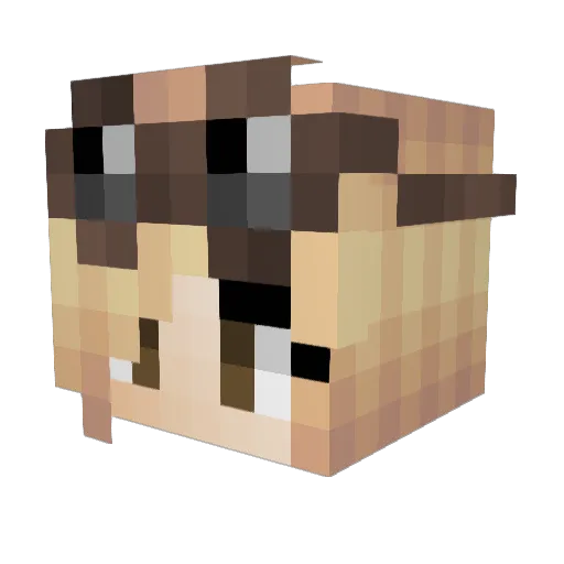 JulietPup Minecraft avatar head, 3D render