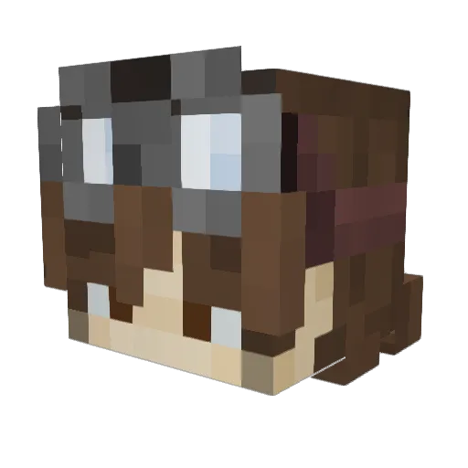 Juliet_Echo_Kilo Minecraft avatar head, 3D render