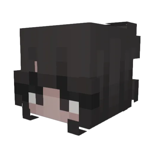 Julietanka Minecraft avatar head, 3D render