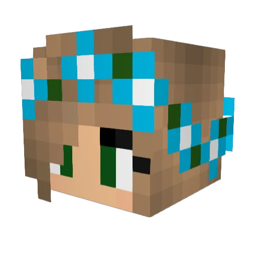 Julietta2810 Minecraft avatar head, 3D render