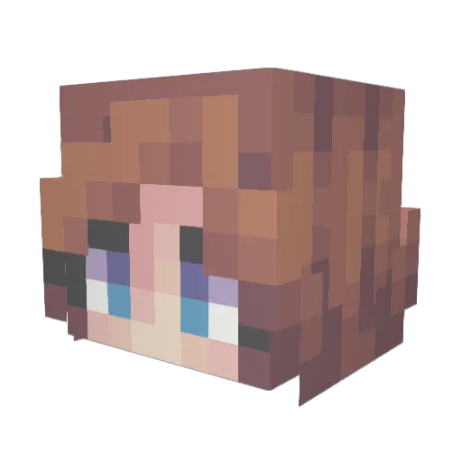 Juliette07 Minecraft avatar head, 3D render