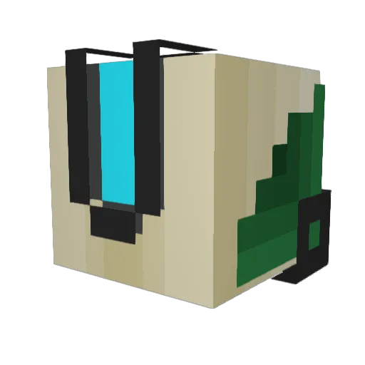 Juliettead Minecraft avatar head, 3D render