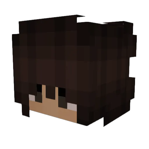 Juliexoxo Minecraft avatar head, 3D render