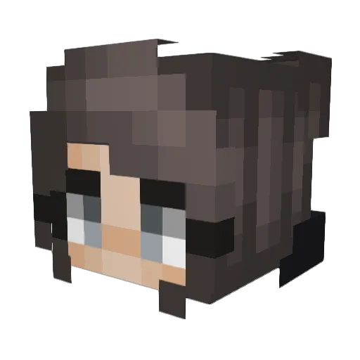 JuliiMC Minecraft avatar head, 3D render
