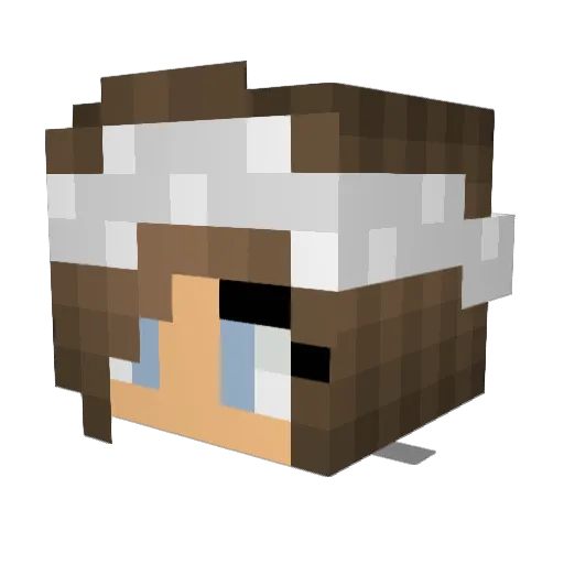 Julinda Minecraft avatar head, 3D render