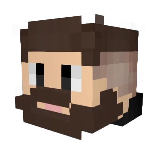Juliodms Minecraft avatar head, 3D render