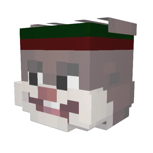 Juliolitowe Minecraft avatar head, 3D render