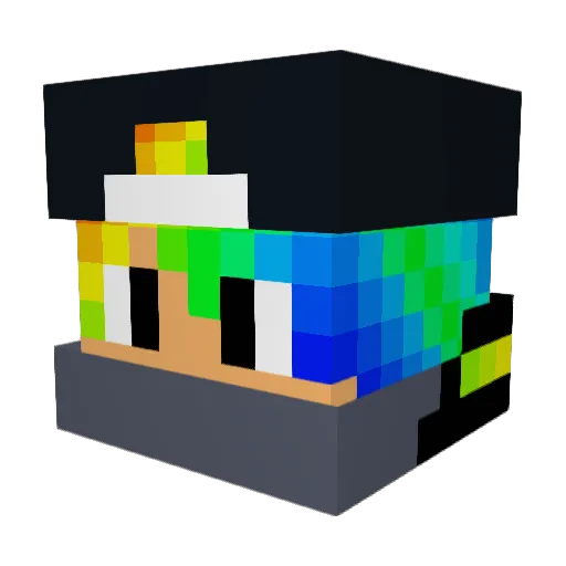 Julionaros Minecraft avatar head, 3D render