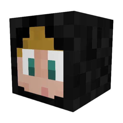 Juliquor Minecraft avatar head, 3D render