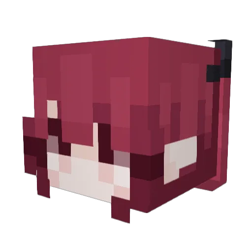 Julitka_007 Minecraft avatar head, 3D render