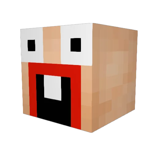 JuliusBaer Minecraft avatar head, 3D render