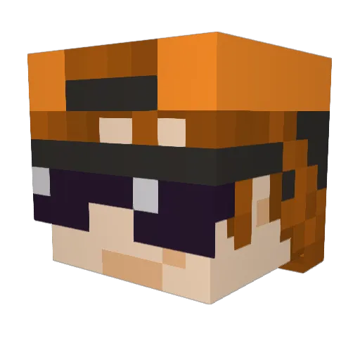 JuliusCE Minecraft avatar head, 3D render