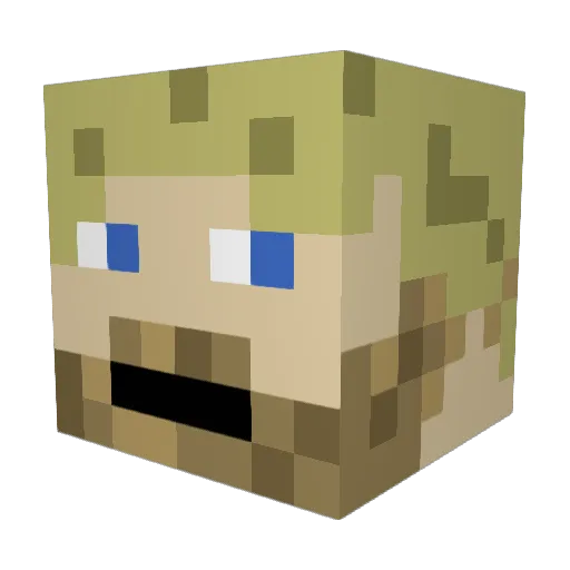 JuliusHolm Minecraft avatar head, 3D render