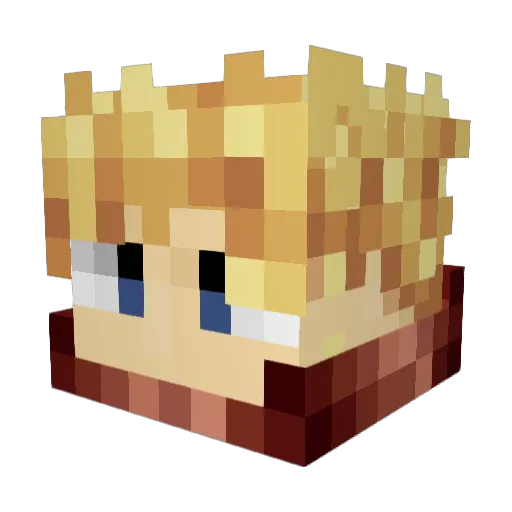 JuliusVandol Minecraft avatar head, 3D render