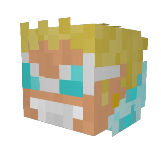 Julius_Seizure28 Minecraft avatar head, 3D render