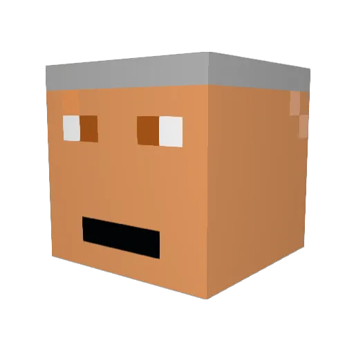 Julle999 Minecraft avatar head, 3D render