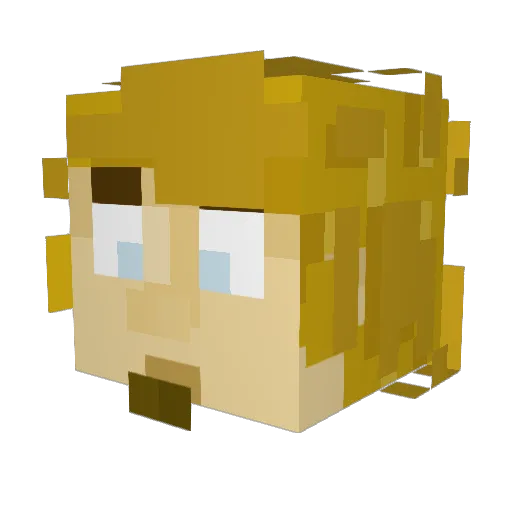 Julliuss Minecraft avatar head, 3D render