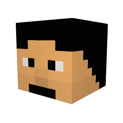 Jullo879 Minecraft avatar head, 3D render