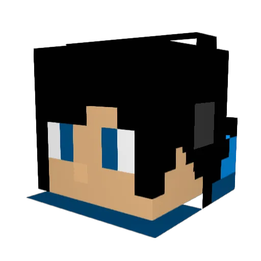 Jullsboy Minecraft avatar head, 3D render