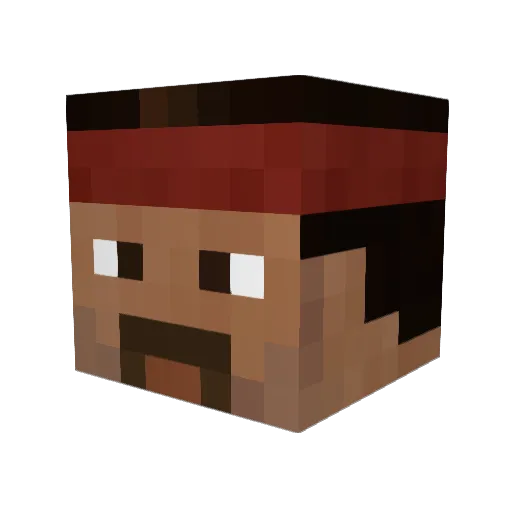 JulmaJupe Minecraft avatar head, 3D render
