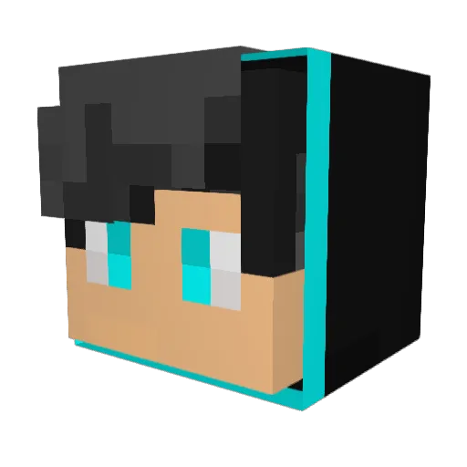 Juloser Minecraft avatar head, 3D render