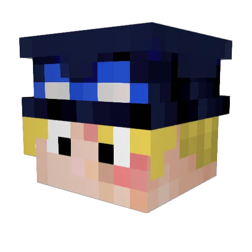 JulozTag Minecraft avatar head, 3D render